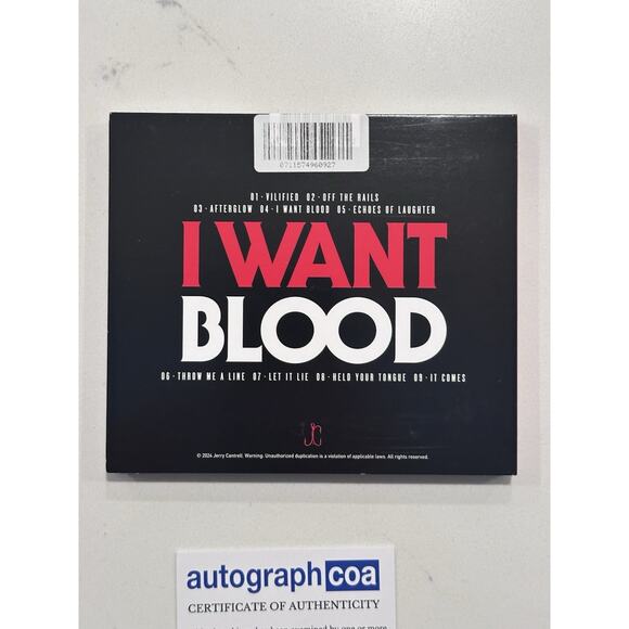 Jerry Cantrell - I Want Blood SIGNED Cd - Autograph COA ACOA Alice In Chains #8 - Picture 7 of 7